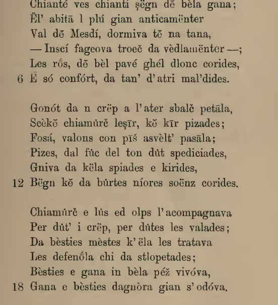 J. B. Alton, Stóries e chiánties ladines, Desproch 1895